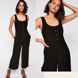 Free People Erykah Corset Jumpsuit Overall Black 6